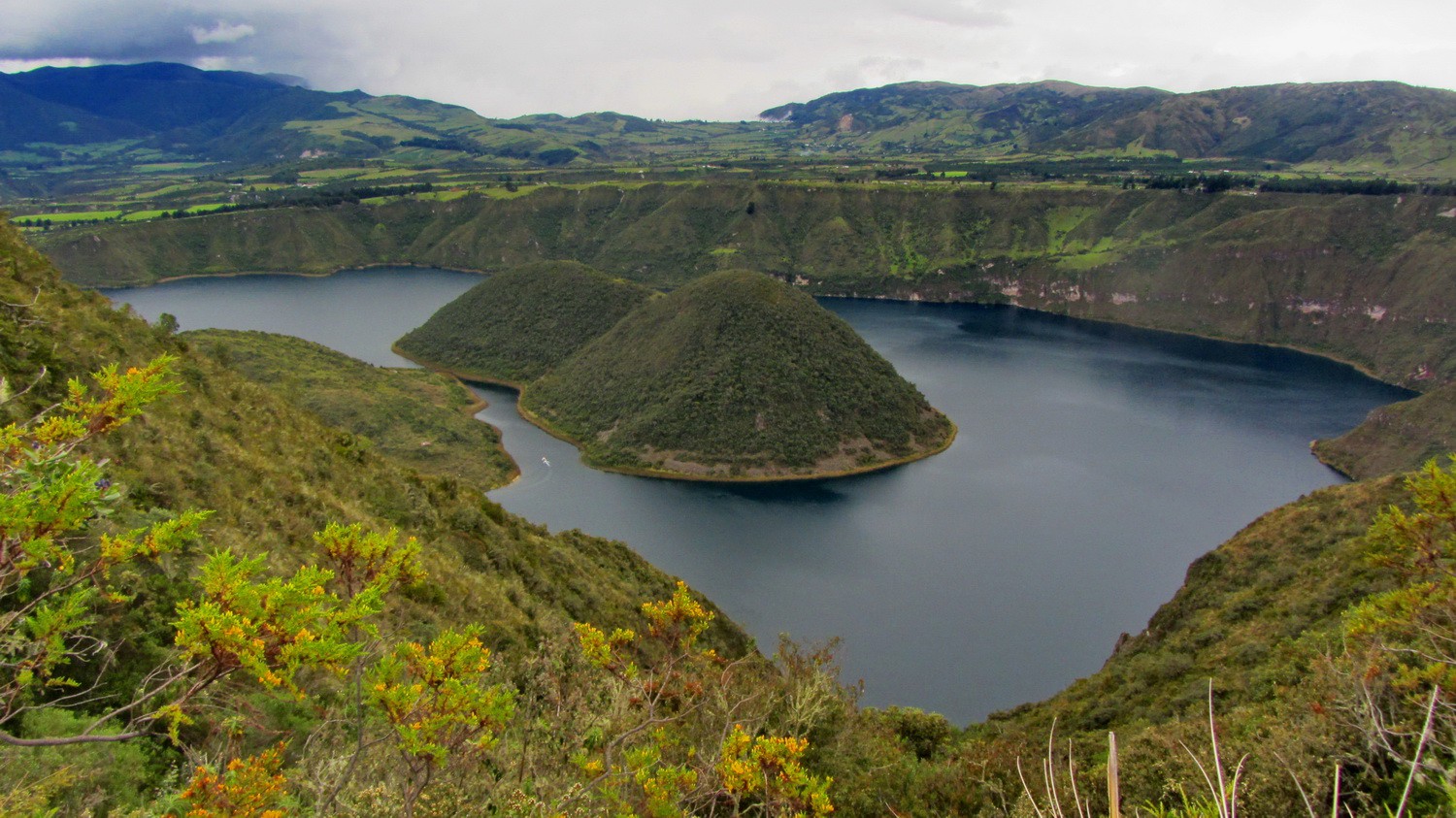 Laguna de Cuicocha is a crater lake